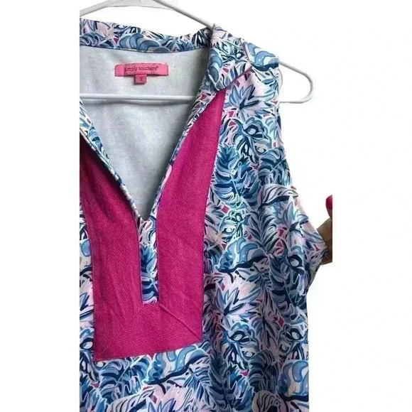 Simply Southern Leaf Print Tunic Dress Small - Picture 3 of 10